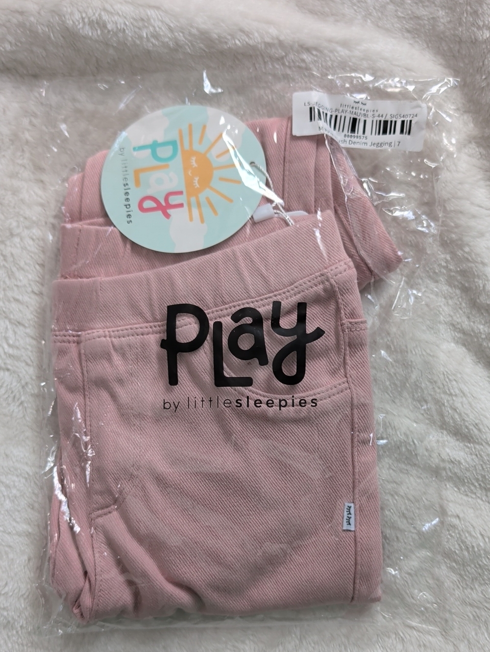 Play By Little Sleepies Mauve Blush Denim Jegging
